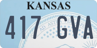 KS license plate 417GVA