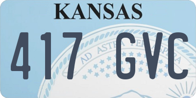 KS license plate 417GVC