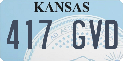 KS license plate 417GVD