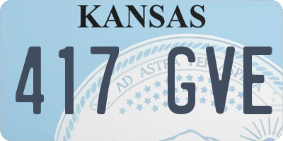 KS license plate 417GVE