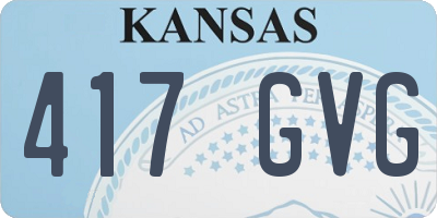 KS license plate 417GVG