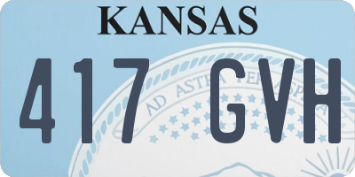 KS license plate 417GVH