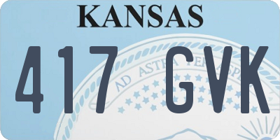 KS license plate 417GVK