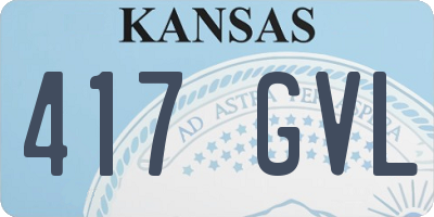 KS license plate 417GVL