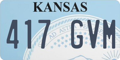 KS license plate 417GVM