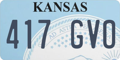 KS license plate 417GVO