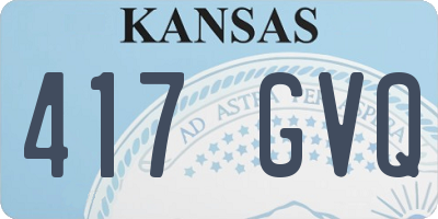 KS license plate 417GVQ
