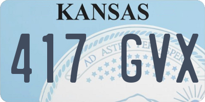 KS license plate 417GVX