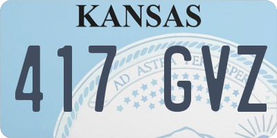 KS license plate 417GVZ