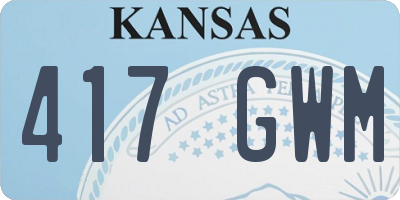 KS license plate 417GWM