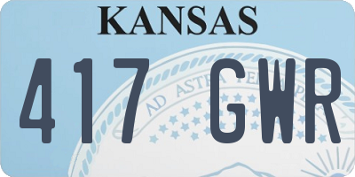 KS license plate 417GWR