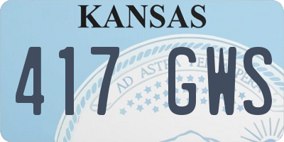 KS license plate 417GWS