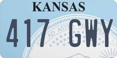 KS license plate 417GWY