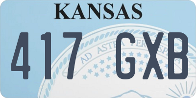 KS license plate 417GXB