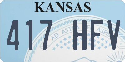 KS license plate 417HFV