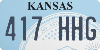 KS license plate 417HHG