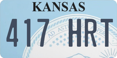 KS license plate 417HRT