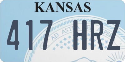 KS license plate 417HRZ