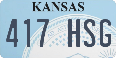 KS license plate 417HSG