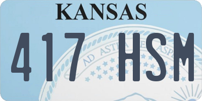 KS license plate 417HSM