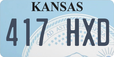 KS license plate 417HXD
