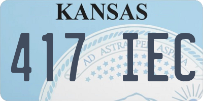 KS license plate 417IEC