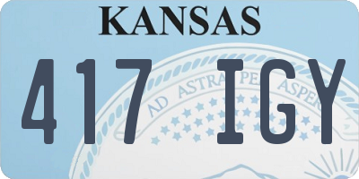 KS license plate 417IGY