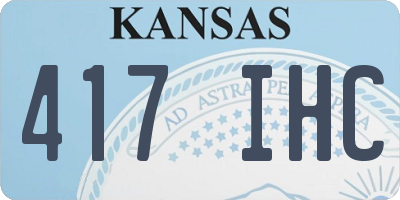 KS license plate 417IHC