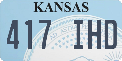 KS license plate 417IHD