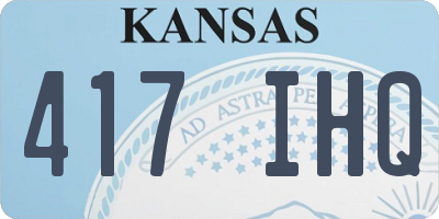 KS license plate 417IHQ