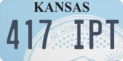 KS license plate 417IPT