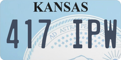KS license plate 417IPW