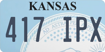 KS license plate 417IPX