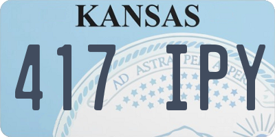 KS license plate 417IPY