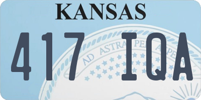 KS license plate 417IQA
