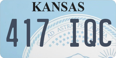 KS license plate 417IQC
