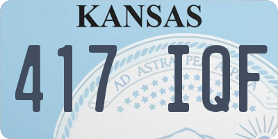 KS license plate 417IQF