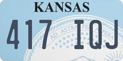 KS license plate 417IQJ