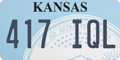 KS license plate 417IQL