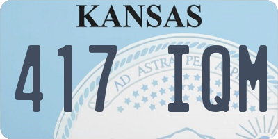 KS license plate 417IQM