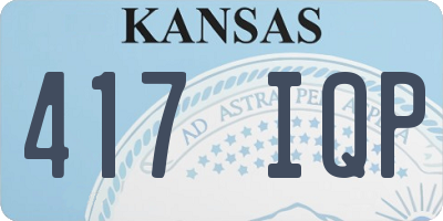 KS license plate 417IQP