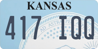 KS license plate 417IQQ