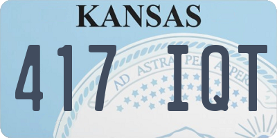 KS license plate 417IQT