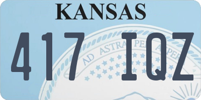 KS license plate 417IQZ