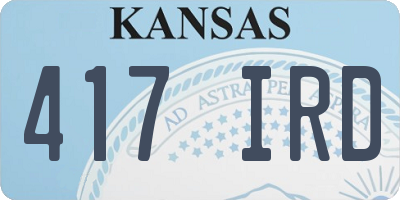 KS license plate 417IRD