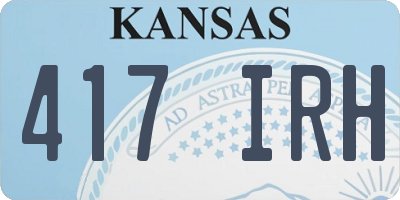KS license plate 417IRH