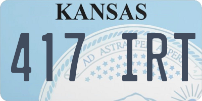 KS license plate 417IRT
