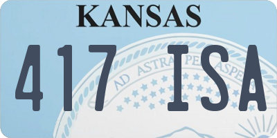 KS license plate 417ISA