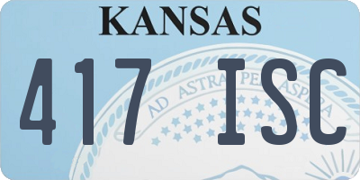 KS license plate 417ISC