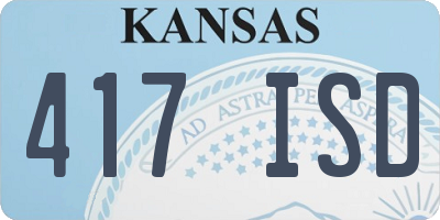 KS license plate 417ISD